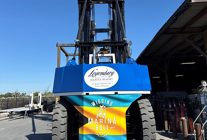 Blue Water Cay Largest Marina Forklift